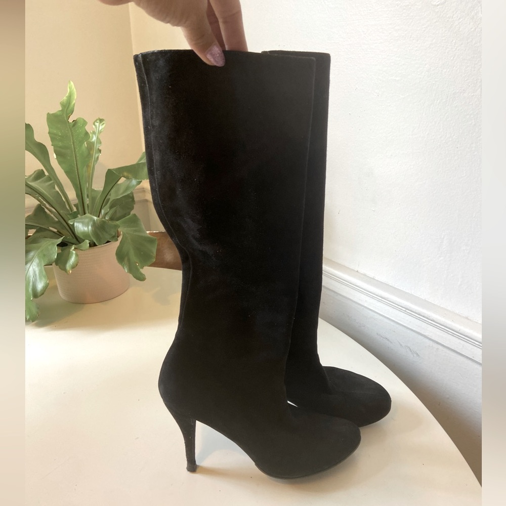 Jean-Michel Cazabat Tall Black Suede Boots used Size 37.5 Women | Color: Black |
